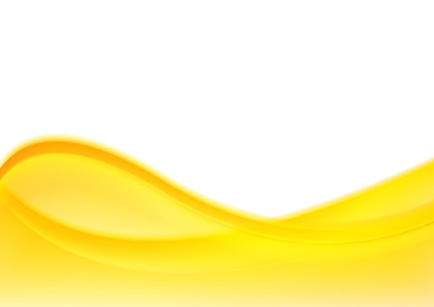 Abstract bright yellow shiny waves smooth vector background