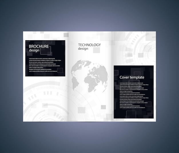 Vector abstract brochure design. technology and business template. vector illustration