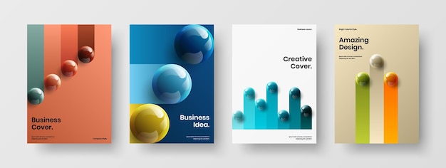 Abstract brochure design vector template collection