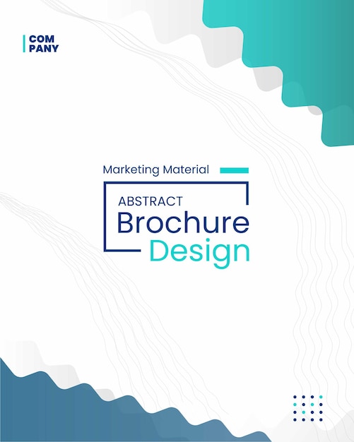 Abstract brochure design wave shape blob design element marketing material