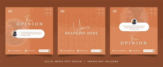 Abstract Brown Flyer or Social Media Banner