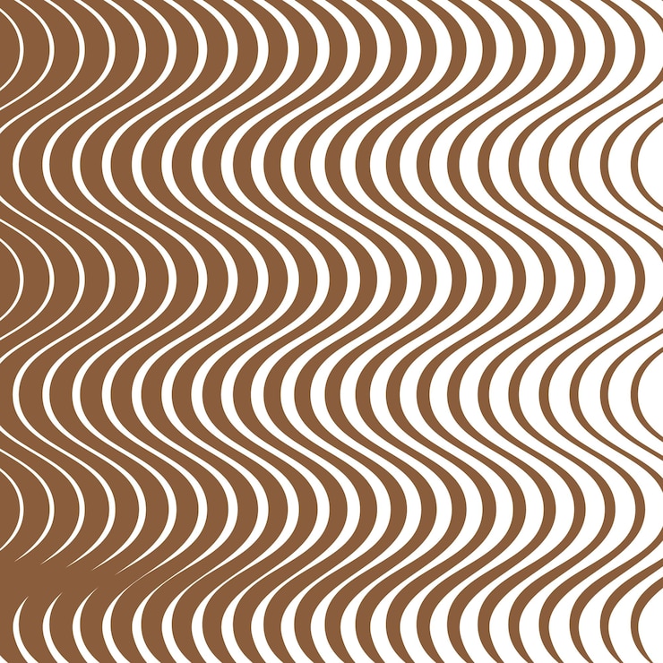 Vector abstract brown and white lines on a brown background