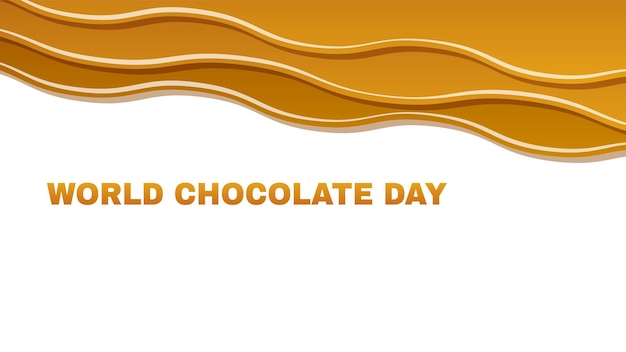 Abstract bruin logo wereld chocolade dag tekens achtergrond vector ontwerpstijl voor poster