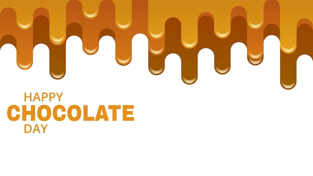 Abstract bruin logo wereld chocolade dag tekens achtergrond vector ontwerpstijl voor poster