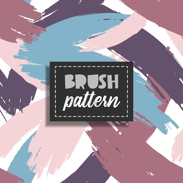 Abstract brush seamless pattern