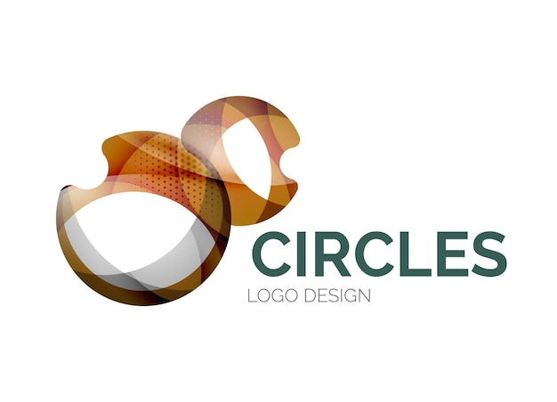 Абстрактный дизайн логотипа пузырей из цветных кусочков