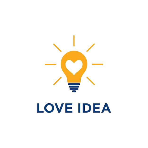 abstract bulb creatief slim idee liefde idee logo ontwerp