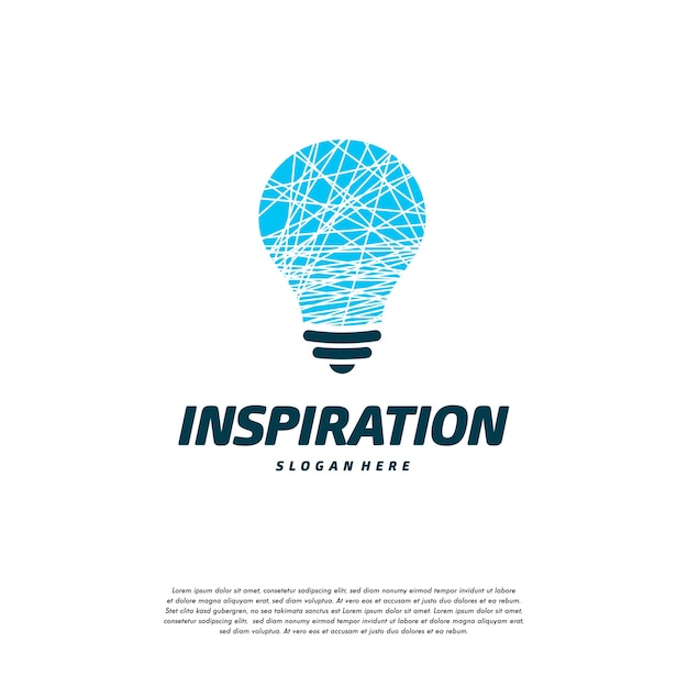 Abstract Bulb Logo, Inspiration Education logo symbool