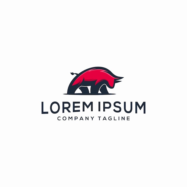 Abstract bull logo template