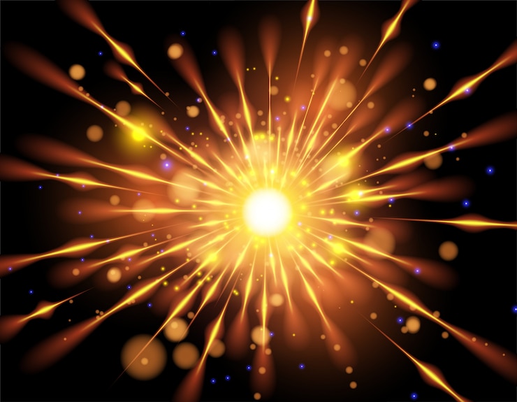 Vector abstract bursting effect