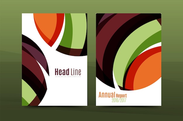 Абстрактный годовой отчет о бизнесе, обложка брошюры