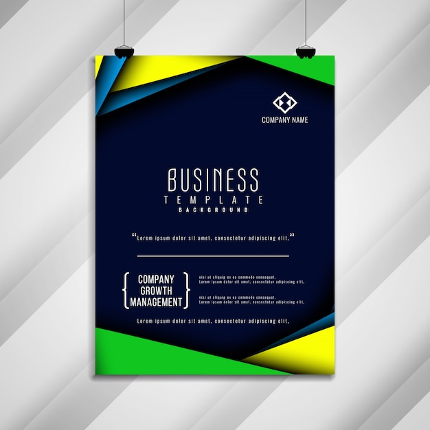 Abstract business brochure template design