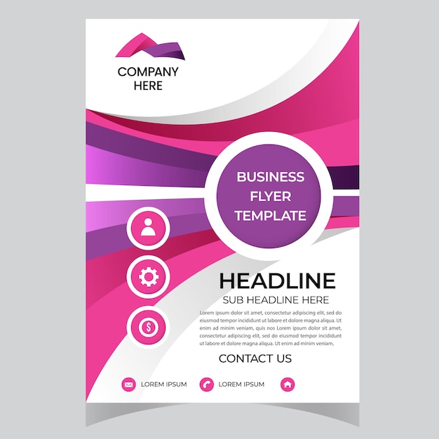 Abstract Business Brochure Template Flyer or Annual Report