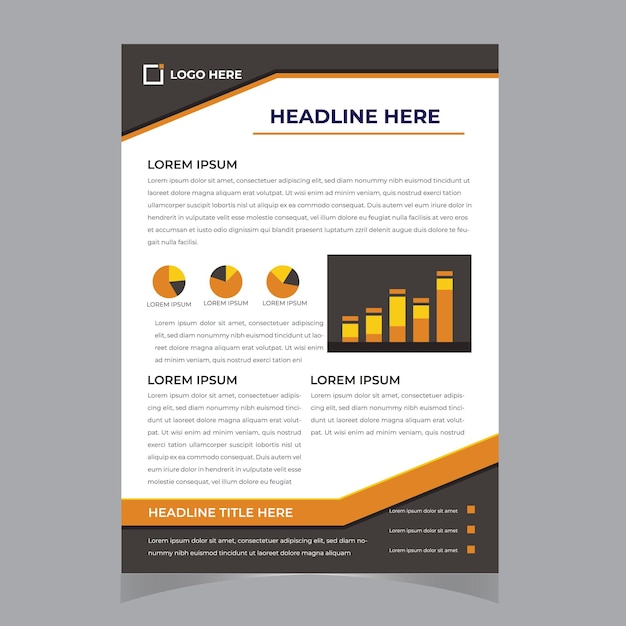 Abstract Business Brochure Template Flyer or Annual Report
