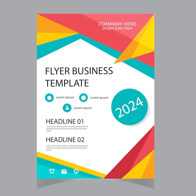 Abstract business brochure template flyer or annual report