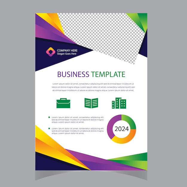 Abstract Business Brochure Template Flyer or Annual Report