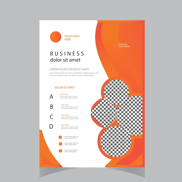 Vector abstract business brochure template flyer or annual report