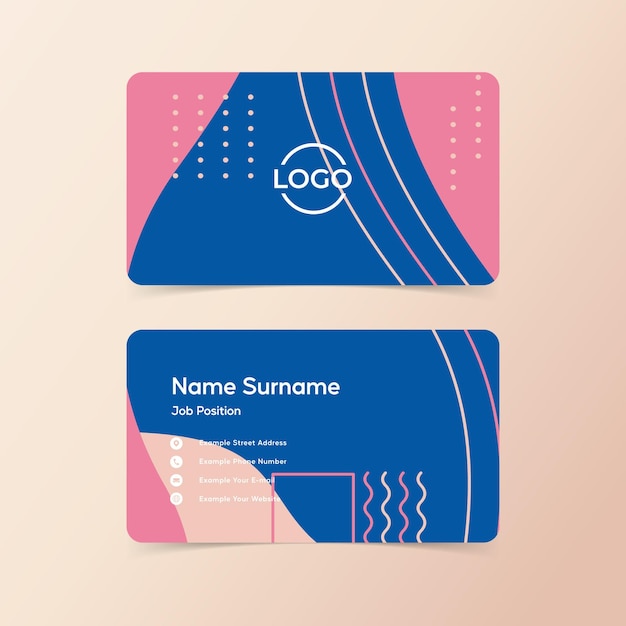 Абстрактный шаблон дизайна визитной карточки