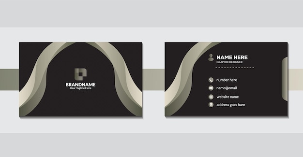 Vector abstract business card design