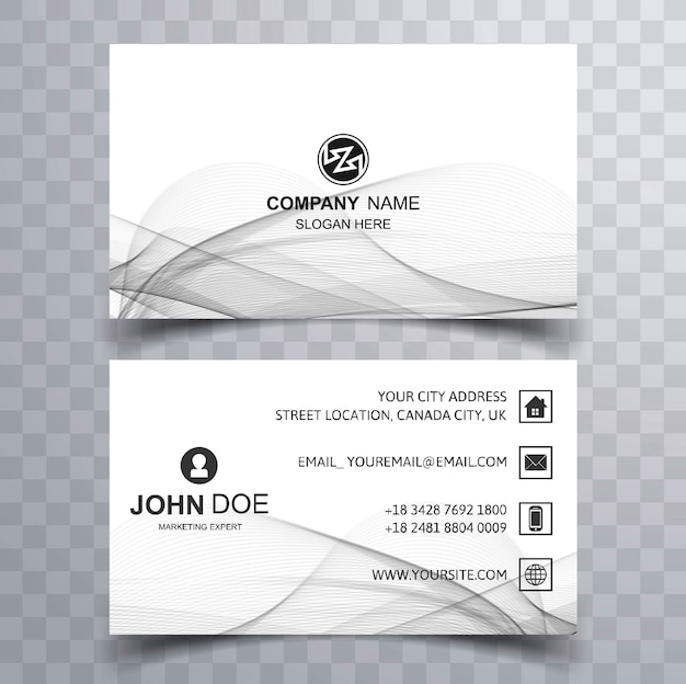 Abstract business card elegant wave background