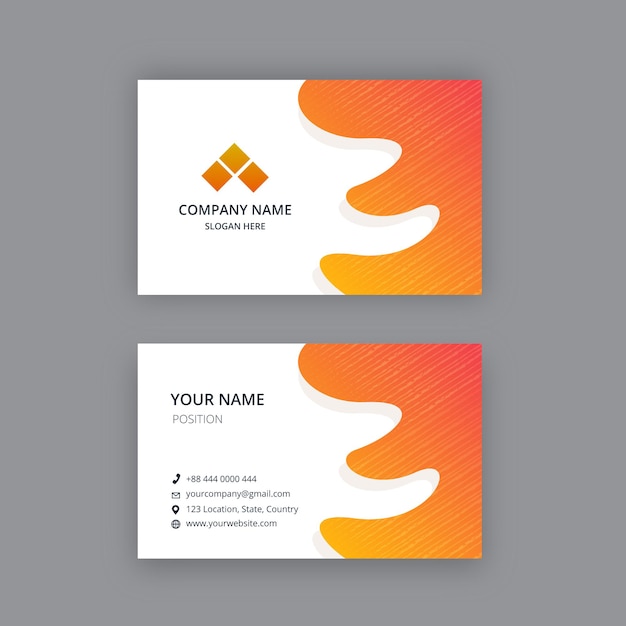 Abstract business card template with creative shape