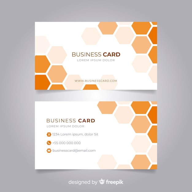 Abstract business card template with geometric design