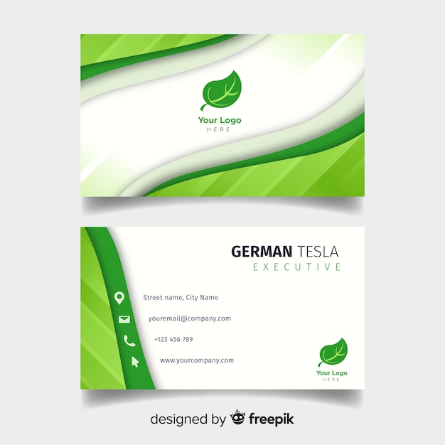 Vector abstract business card template