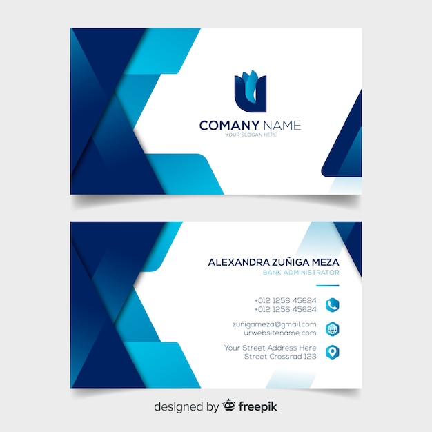 Vector abstract business card template