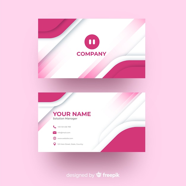 Vector abstract business card template