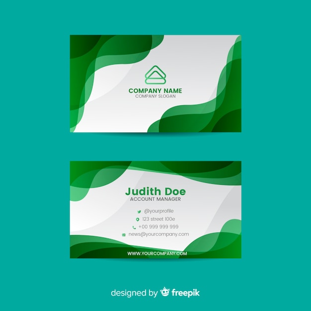 Vector abstract business card template