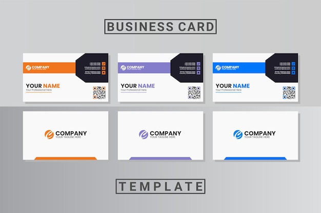 Vector abstract business card template