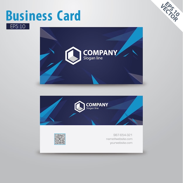 Abstract business card vector template