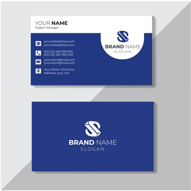 Abstract business card with various color