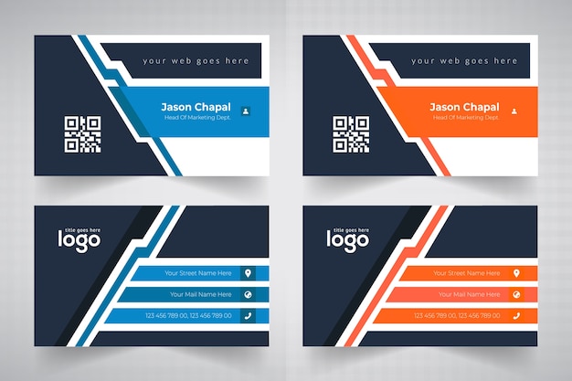 Vector abstract business card