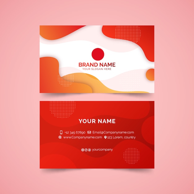 Vector abstract business card