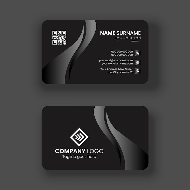 Vector abstract business card