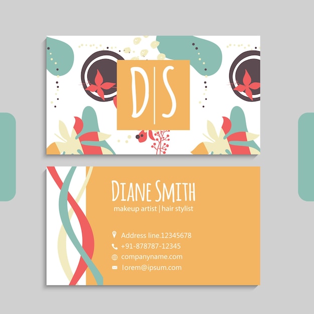 Abstract business cards template