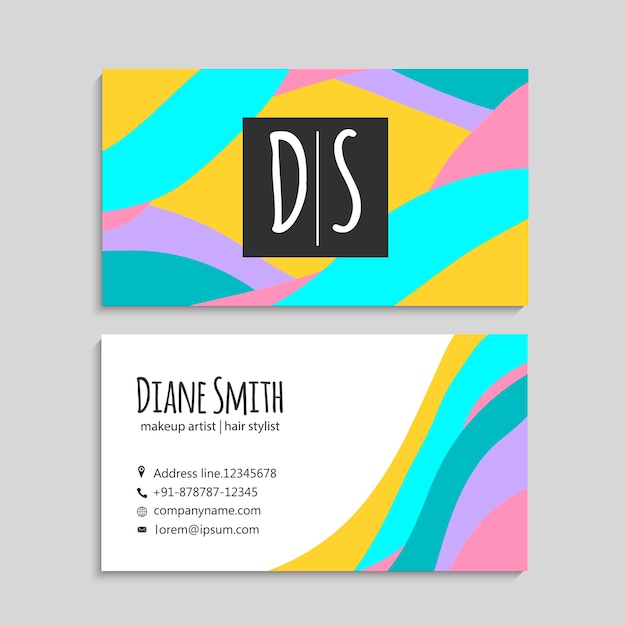 Vector abstract business cards template