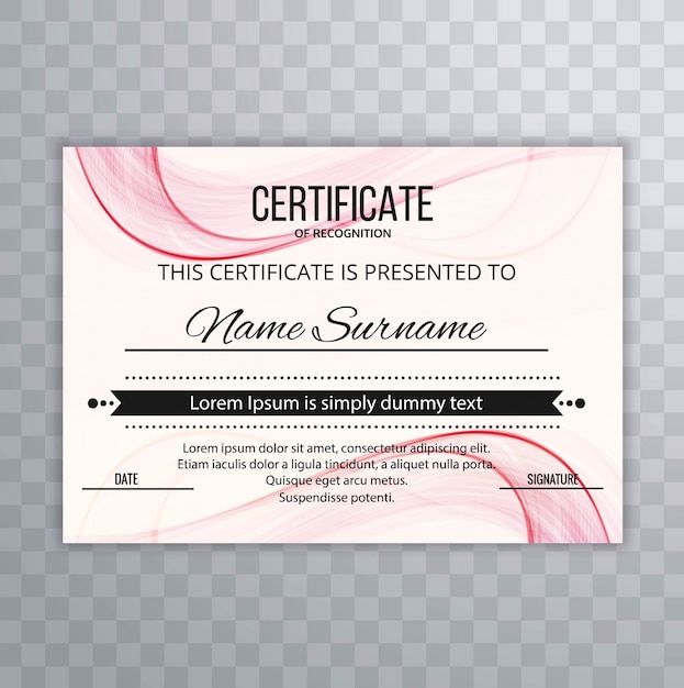 Abstract business certificate template background