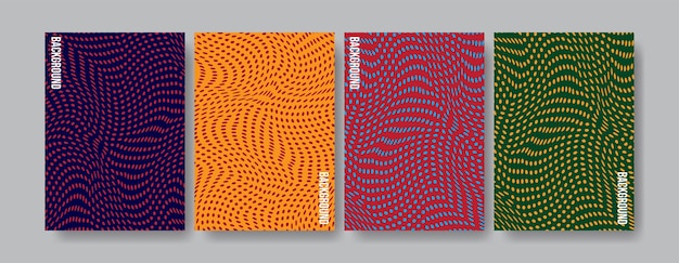 Abstract business cover collection with halftone shape