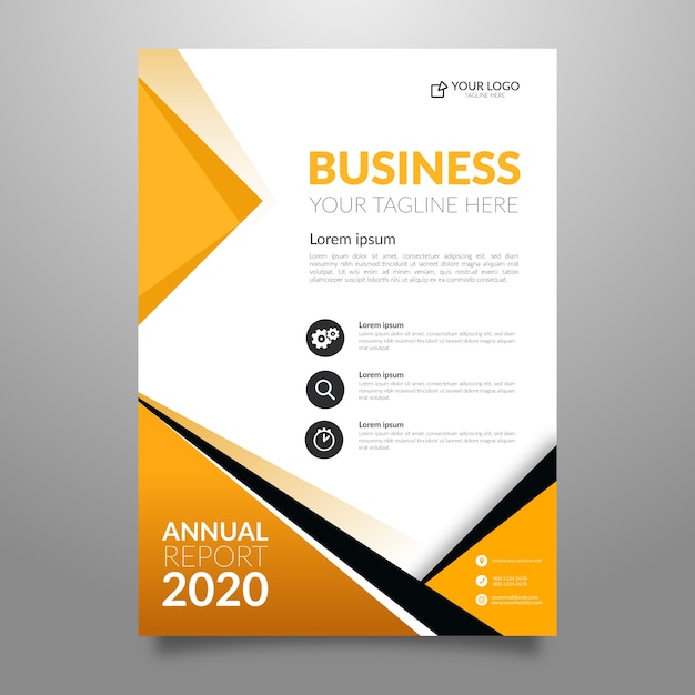 Abstract business flyer for annual report