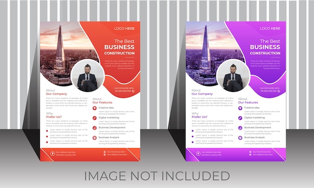 Abstract business flyer design template