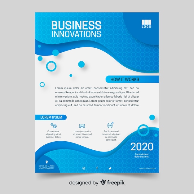 Abstract business flyer fluid template