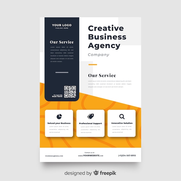 Abstract business flyer presentation template