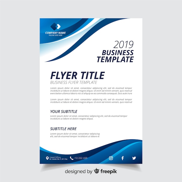 Abstract business flyer template