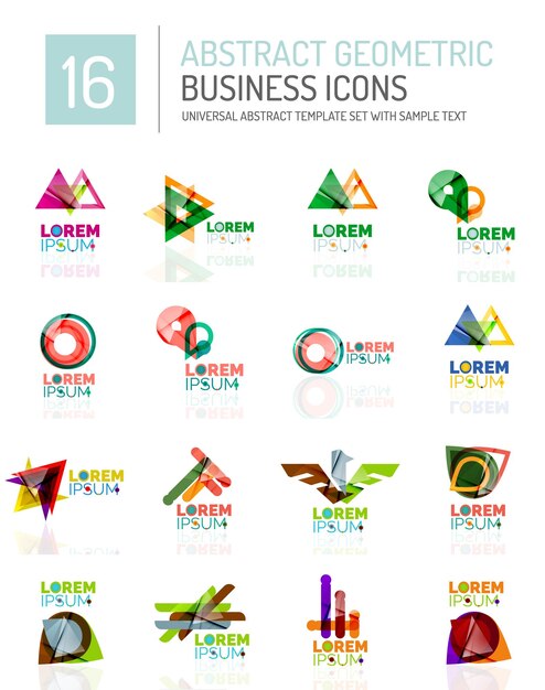 Vector abstract business icons