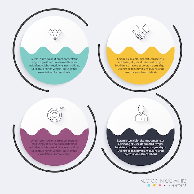 Abstract business infographic template