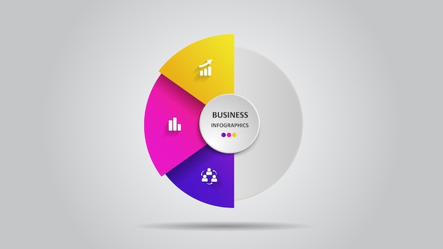 Abstract business infographics in the form of colored figures and steps.