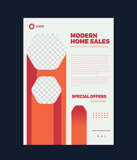 Abstract business modern flyer template