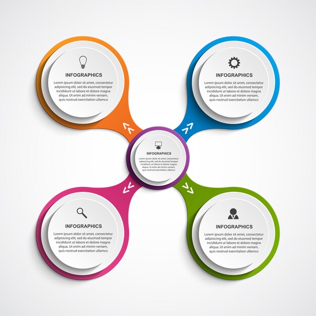 Abstract business options infographics template